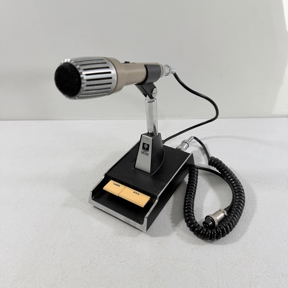 Vintage Kenwood Model MC-50 Ham Radio 4 Pin Desk Desktop Microphone